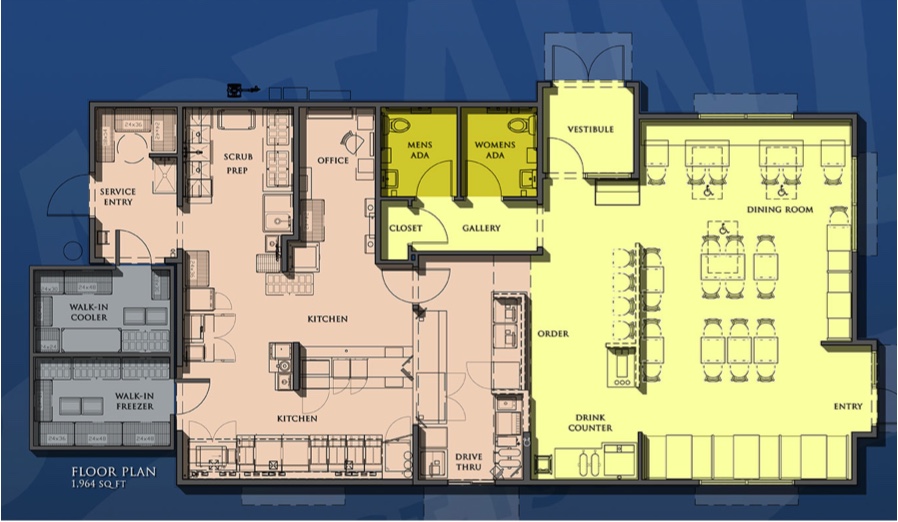 44 Seat Floor Plan