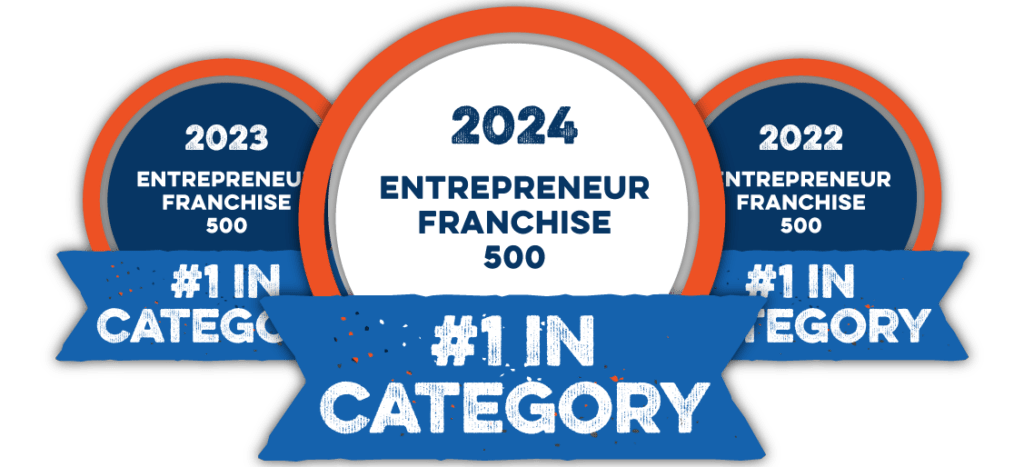 #1 in Category - Entrepreneur Franchise 500 2024, 2023, 2022