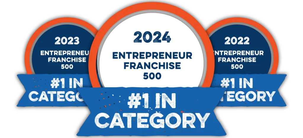 #1 in Category - Entrepreneur Franchise 500 2024, 2023, 2022