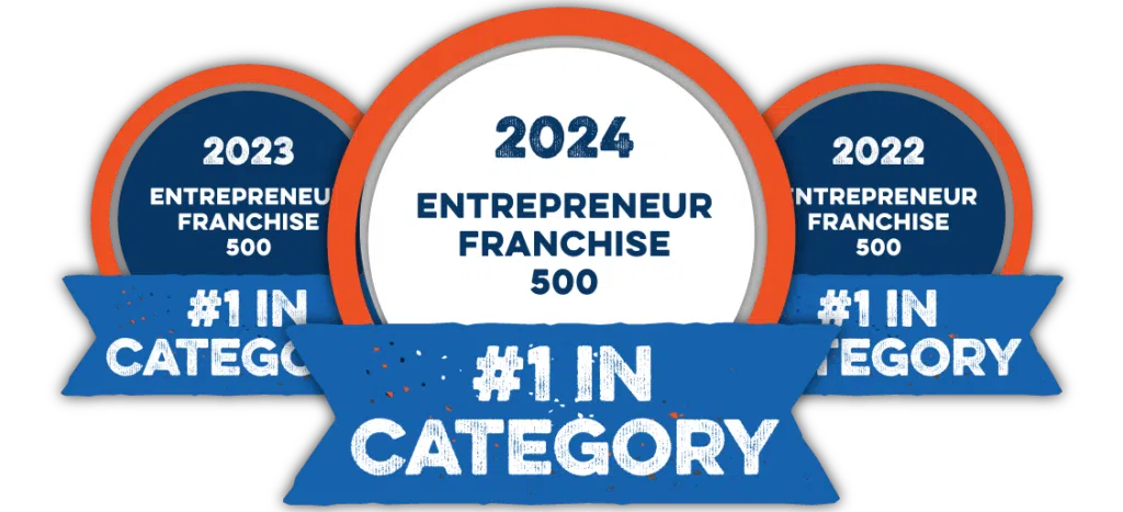 #1 in Category - Entrepreneur Franchise 500 2024, 2023, 2022