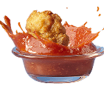 fried seafood dipped in sauce icon